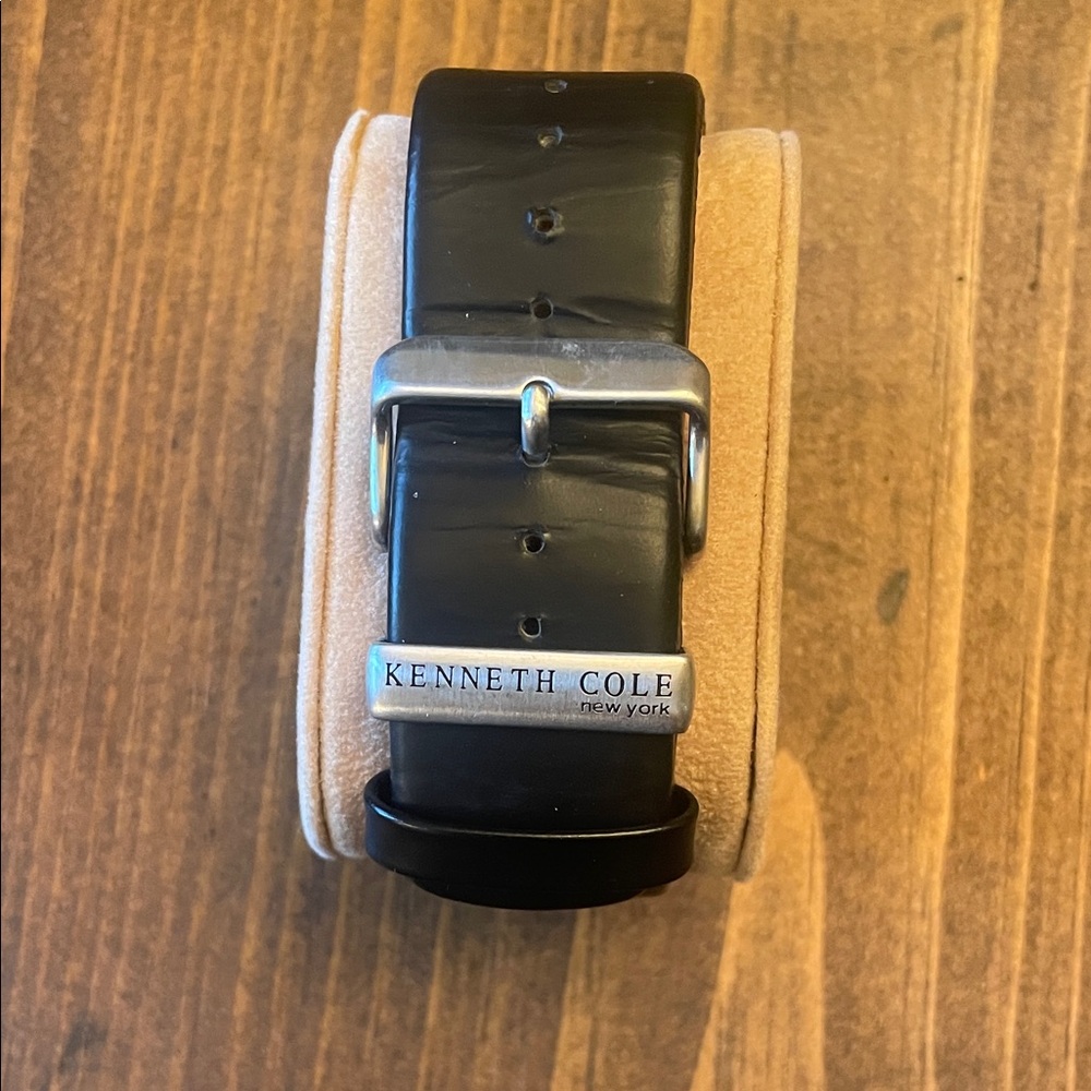 Kenneth Cole Rectangular Black And Silver Watch - image 2